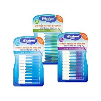 Wisdom Clean Between Interdental Brushes Blue Fine (20 Per Pack) 5028763007871 E - Foto 11